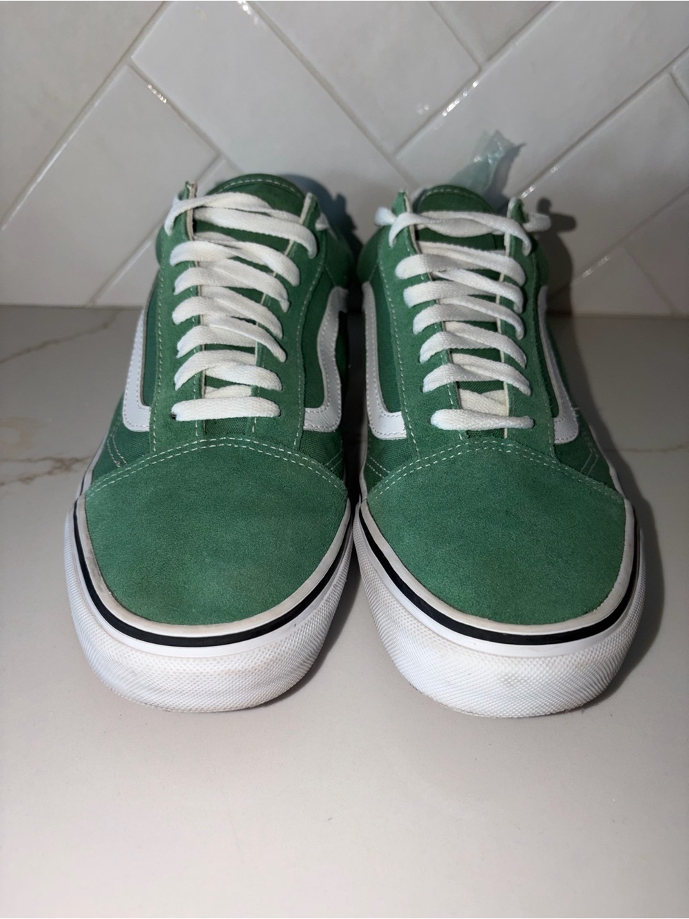 VANS Color Theory Old Skool Men's Size 10 Suede Green Sneakers Shoes - Picture 5 of 12